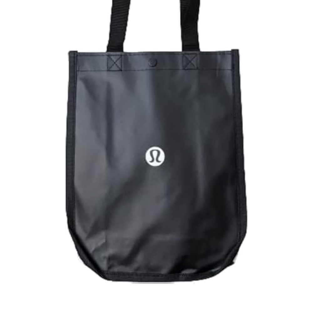 2 Black lululemon reusable tote bags gym carryall - Picture 3 of 4